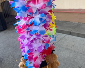 Hawaii Abschluss Lei mit abgestuften Teddybär Keychain