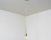 Unique handmade brass single pendant light fixture - 'One'