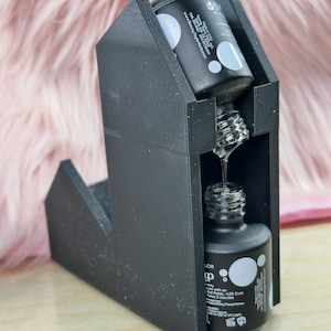 Gel Nail Polish Holder & Transfer Stand - Angled Bottle Drainer Tool