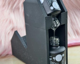 Gel Nail Polish Holder & Transfer Stand - Angled Bottle Drainer Tool