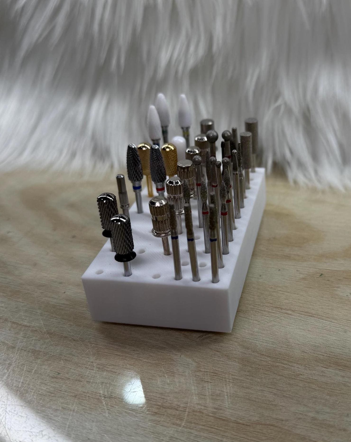 Compact Nail Dremel Bit Organizer - Sleek & Functional - Holds Up To 54 Bits