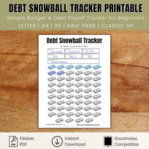 Debt Payoff Challenge - 52 Week Debt Payments Printable - Snowball Debt Method Digital Tracker -Debt Snowball Challenge - Pay Debt Off (PDF)