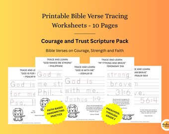 Bible Verse Handwriting Practice Pages – Christian Homeschool Printables (PDF)