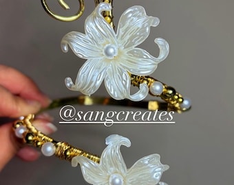 Flower Pearl Arm Cuff