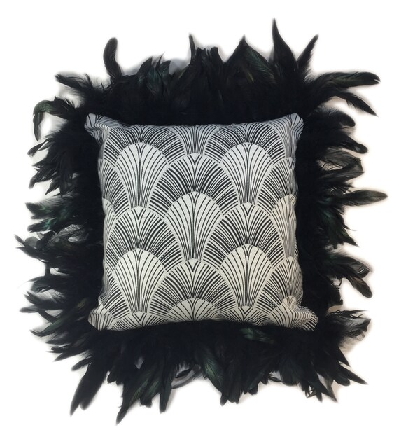 Sexy Black Feather Pillow