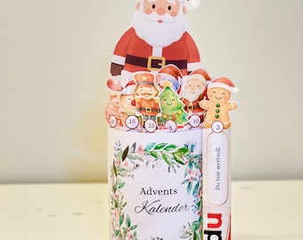 Duplo Mini Adventskalender Banderolen Weihnachten Vorlage zum Ausdrucken F DIY