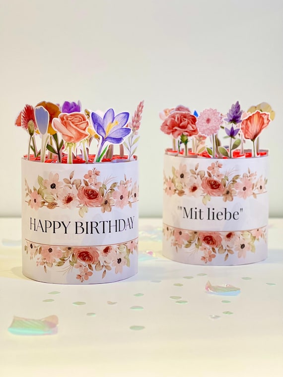 duplo Banderole „Blumenstrauß, Kleines Dankeschön & Happy Birthday Vorlage,
