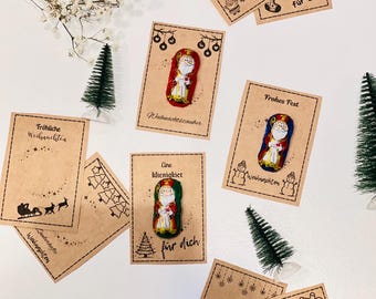 Druckvorlage Weihnachten – Tischdeko PDF zum Ausdrucken | Mitgebsel, kleine Geschenke, Weihnachtsdeko, Bastelvorlage Download
