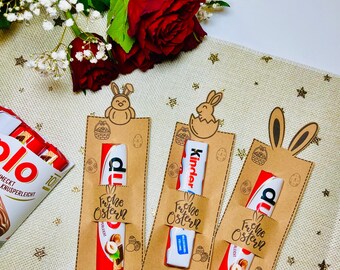 Kraft Paper Easter Candy Bar Holder – Bunny Design (DIY Printable Download)