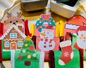 Ritter Sport Adventskalender | 25 positieve affirmaties, Vorlage ausdrucken,Mitbringsel für die Weihnachtszeit