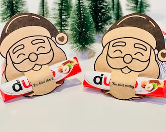 Druckvorlage Weihnachten Duplo Advent Banderolen – Nikolaus – PDF Druckdatei Gastgeschenk Geschenk Schule Tischdeko