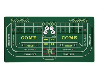 Alfombrilla de escritorio Casino Craps (VERDE): Alfombrilla de escritorio única inspirada en los casinos para trabajar, jugar y disfrutar de los videojuegos.