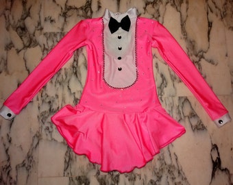 PINK PANTHER dress or unitard 4-6-8-10-12-14-16 years girls. Made to order. Dance dress, skirted leotard, jumpsuit, catsuit.