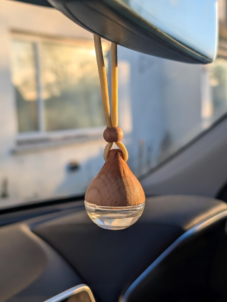 Refillable Wooden Car Diffuser | Hanging Air Freshener, Subtle Scent ...