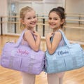 Personalized Name Kids Dance Swim Duffel Bag Custom Text Embroidered School Camp Activity Overnight Travel Weekender Gift GirlBoy Youth Teen