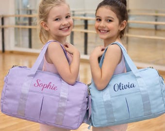 Personalisierter Name Kinder Tanzen Schwimmen Seesack Benutzerdefinierter Text Gestickt Schullager Aktivität Übernachtung Reise Weekender Geschenk Mädchen Jungen Jugend Teenager