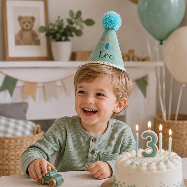 Personalized Adjustable Birthday Party Hat Custom Name Embroidery Hat ...