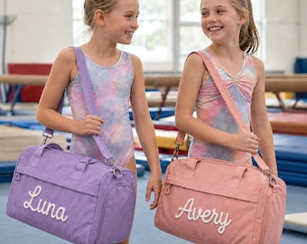 Bolsa esportiva infantil personalizada com nome para dança, natação e atividades ao ar livre, ideal para academia, viagens, escola, acampamento, pernoites e fins de semana. Presente perfeito para meninas, meninos, jovens e adolescentes.