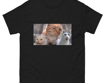 Cat Meme T-shirt, Funny Cats Merch, Aesthetic Cat Tee, Cat Lover Gift, Cute & Sarcastic Cat T-shirt