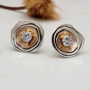 Modern Organic Earring Jackets for your Studs Earring Jackets for Diamond Studs Jackets for Earrings Pearl Earring Jacket Ear Jacket image 1