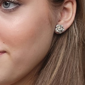 Hibiscus Flower Earring Jackets in Gold or Silver Argentium Silver Ear Jackets Gold Flower Ear Jackets Ear Jackets for your Studs image 9