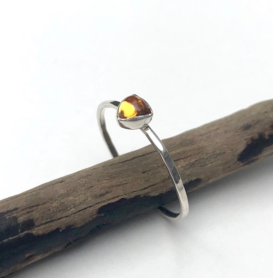 Citrine Stacking Ring | Tiny Citrine Ring | Mothers Ring | November ...