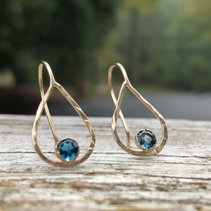 London Blue Topaz Earrings | Blue Gemstone Earrings | December Birthstone Jewelry | Bridesmaid Jewelry
