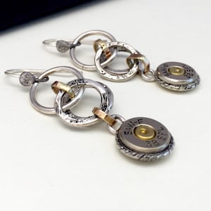 Dingla örhängen med kula, örhängen i blandad metall, örhängen i silverguld, smycken i blandad metall, 9 mm kulsmycken