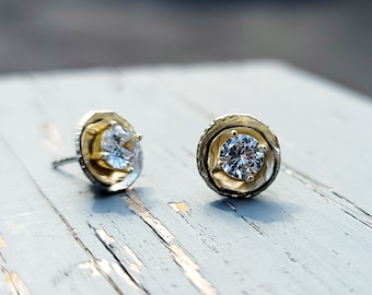 14k Gold Earring Jackets for Diamond Studs | White Gold Earring Jacket | Yellow Gold Earring Jacket | Ear Jackets for Diamond Studs