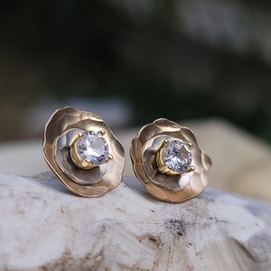 Gold and Silver Earring Jackets for Your Stud Earrings | Two Layer Ear Jacket | Gold Ear Jacket