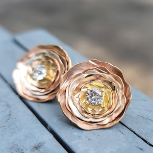 Organic Rim Earring Jackets for Your Stud Earrings | Select your Size and Metal