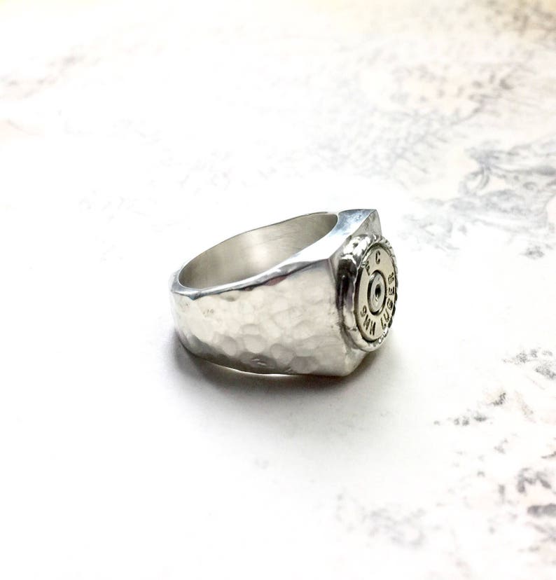 Mens Bullet Ring Bullet Jewelry Bullet Jewelry for Men Mens Etsy