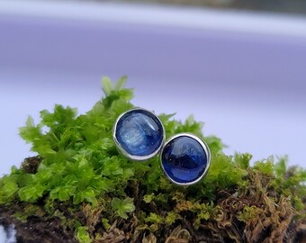 Anniversary Sale Special - 6mm Kyanite Studs in Fine and Sterling Silver