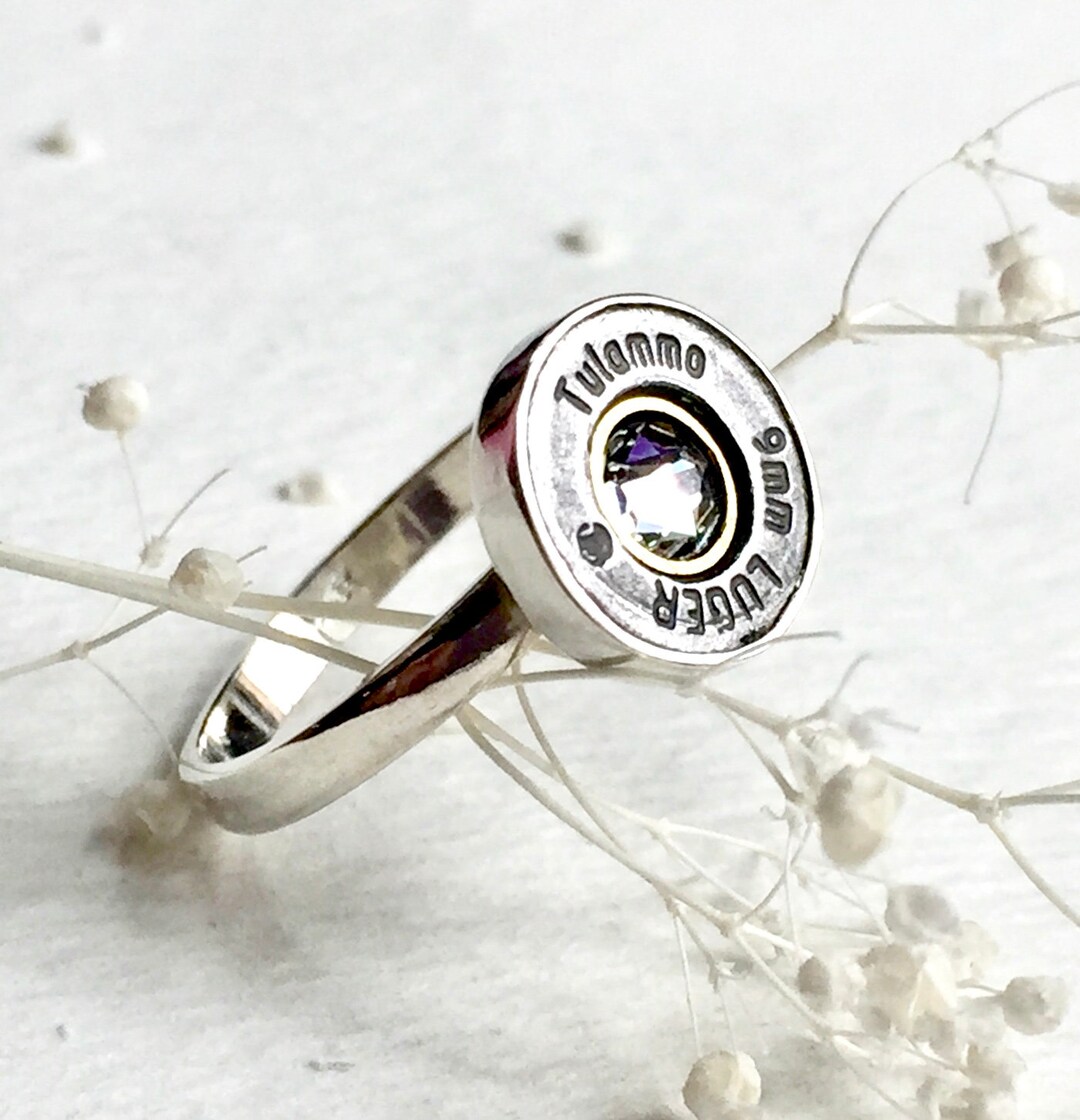 Sleek Sterling Silver Bullet Ring - Etsy