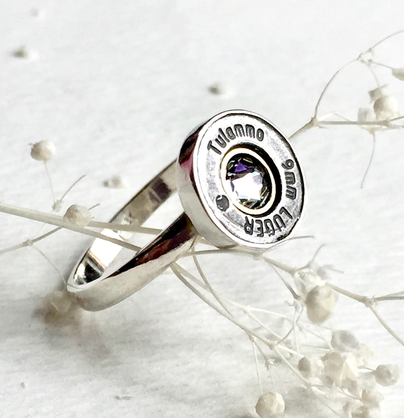 Sterling 9mm Bullet Ring Bullet Jewelry Womens Bullet Ring Etsy