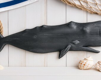 6" Scrimshaw Style Sperm Whale Tooth Reproduction Resin Sculpture Susan