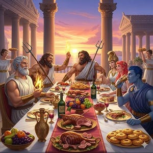 Grekiska gudar och gudinnor mordmysteriekit för 8 personer