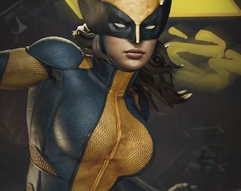 X-23 Mutant Hero Figure 3D STL File | Clawed Female Collectible (Digital Download)