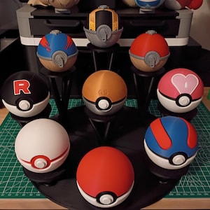 Pokeballs imprimées en 3D - Conception N3D, Pokéball, Super, Ultra, Master, Love, Rocket, Hisui