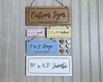 Letrero de madera de roble personalizado para oficina, hogar y puerta.