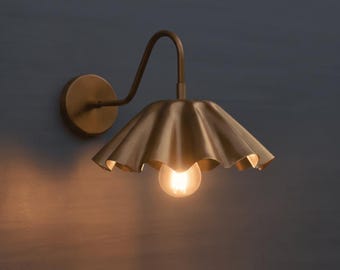 Adjustable Brass Wall Sconce Industrial Vintage Light Handmade Rustic Lighting Fixture