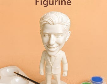 Aangepast 3D-geprint beeldje | Blanco doe-het-zelfminiatuur van jezelf | Gepersonaliseerde figuur met verf-het-zelf