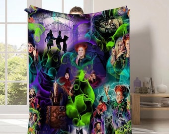 Blanket Hocus Pocus, Halloween, Spooky Blanket, Hocus Pocus Blanket,Halloween Blanket, Bedroom Decor, Christmas Gift, Gift For Neighbour