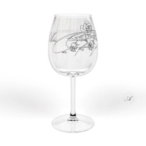 Wine Glass 12oz · I RETURN TO MYSELF Adiós Design · Clear Stemware · Printed Wine Glass · Inspirational Gift · Minimal Art