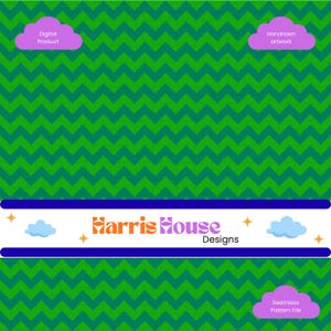 Wzór zygzakowaty w kolorze zielonym, bezszwowy, do pobrania w wersji cyfrowej | Powtórzenie retro | Tkaniny, tapety i grafika