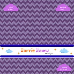 Diseño digital sin costuras con estampado en zigzag morado / Estilo retro / Tela, papel pintado y diseño gráfico