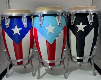 3D Printed Puerto Rican Flag Conga Piggy Bank