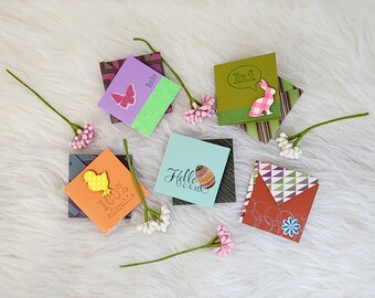 Set of 5 Spring and Easter Mini Cards and Envelopes