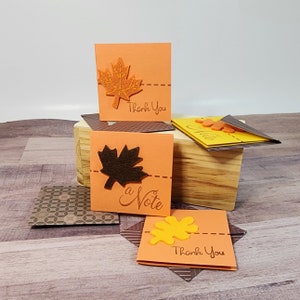 Set van 5 bedankkaarten en enveloppen voor de herfst
