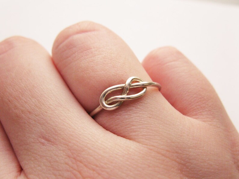 Infinity Knot Ring Sterling Silver Wire Wrap Ring Love Etsy